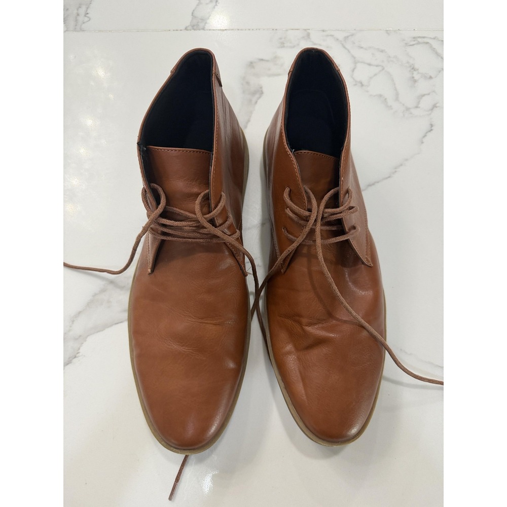 Alfani Barrett Shoes Mens Size 10.5 Brown Dress Memory Foam Lace Up Almond Toe